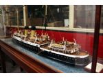 Builder's model of the SS Isle of Jersey built in 1929 for the Southampton to the Channel Isles service. After wartime service as a hospital ship and as a Landing Ship Infantry on D-Day she returned to the route until 1959.